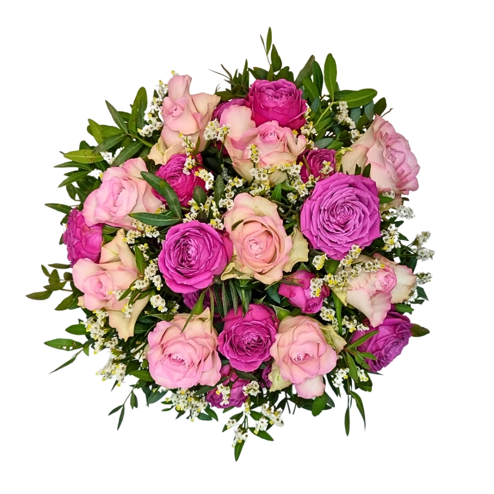 Rosenstrauß in pink, rosa und lachsfarben